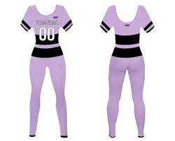 Custom women short sleeve dance bodysuit midnight purple - Dance-bodysuits