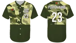 Custom half camo adult youth unisex baseball jersey - Jersey