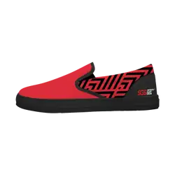 Custom slip on shoes black curved - Slip-on-shoes