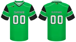 Custom green solids adult youth unisex football jersey - Jersey