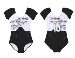 Custom short sleeve  gymnastic uniform adult youth sakura charm - Gymnastics-uniforms