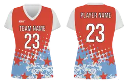Custom twin star design adult youth volleyball jersey - Jersey