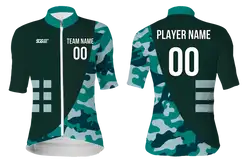 Custom cycling short sleeve adult youth unisex sophisticated camo print - Jersey