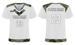 Custom white camo adult youth soccer jersey - Jersey