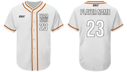 Custom ivory  adult youth unisex full buttons softball jersey - Jersey