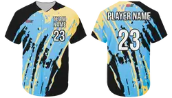 Custom paint spill abstract adult youth unisex softball jersey - Jersey