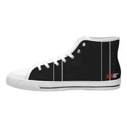 Custom high top canvas shoes white runner flow - High-top-shoes