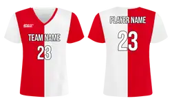 Custom scarlet white adult youth unisex soccer jerseys - Jersey