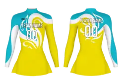 Custom figure skating long sleeve uniform charming twilight adult youth plain skirt - Figure-skating-uniforms