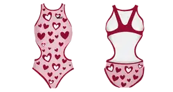 Custom youth open cut bathing suit sweetheart splash - Swimming-bathing-suits