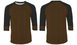 Custom vertical strips 3/4 sleeve adult youth unisex shirt - Shirt-3-4-sleeve