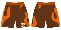 Custom cricket shorts adult youth unisex fiery ember - Short
