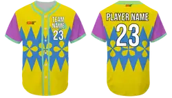 Custom rabbit and flower adult youth unisex baseball easter jersey - Jersey