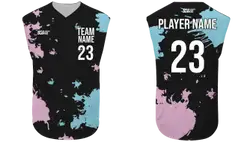 Custom paint style sleeveless youth unisex baseball jersey - Jersey