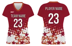 Custom shooting star design adult youth volleyball jersey - Jersey