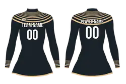 Custom figure skating long sleeve uniform eclipse spin adult youth plain skirt - Figure-skating-uniforms