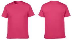 Custom cotton short sleeve shirts adult youth unisex burgundy pink - Cotton-shirt