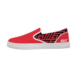 Custom slip on shoes white curved - Slip-on-shoes