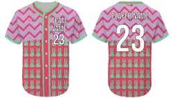 Custom zigzag lines adult youth unisex softball easter jersey - Jersey
