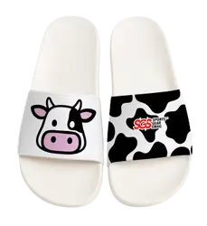 Custom slides white unisex spotted - Slides