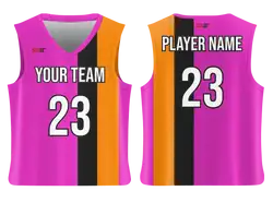 Custom stylish pink adult youth unisex basketball jersey - reversible uniform - Jersey