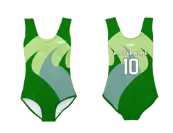 Custom sleeveless gymnastic uniform adult youth emerald waves - Gymnastics-uniforms