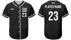 Custom evergreen eclipse adult youth unisex full buttons baseball jersey - Jersey