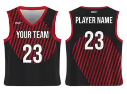 Custom thumb print lines adult youth unisex basketball jersey - reversible uniform - Jersey