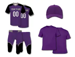 Custom purple solids adult youth unisex football jersey - Jersey