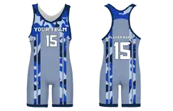 Custom navy vigil camo design adult youth unisex powerlifting singlets - Powerlifting-singlets
