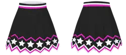 Custom twin stars youth adult unisex cheerleading foldable pointed skirts - Skirts