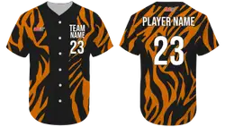 Custom tiger animal adult youth unisex baseball jersey - Jersey
