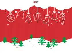 Custom fabric banner holiday merriment - Fabric-banners