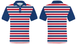 Custom multi horizontal stripes adult youth unisex polo - Shirt-polo