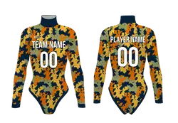 Custom cheerleading bodysuit adult youth autumn splatter - Cheerleading-bodysuits