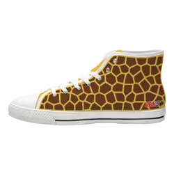 Custom high top canvas shoes white predator art - High-top-shoes