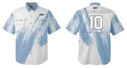 Custom fishing shirt adult youth unisex ocean fade - Jersey