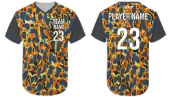 Custom animal skin pattern three button adult youth unisex baseball jersey - Jersey