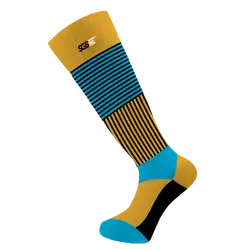 Custom adult youth unisex softball full calf socks multi lines - Socks