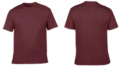 Custom cotton short sleeve shirts adult youth unisex maroon - Cotton-shirt