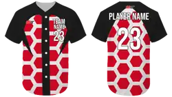 Custom hexagon shapes adult youth unisex softball jersey - Jersey