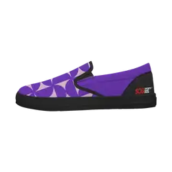 Custom slip on shoes black cubic - Slip-on-shoes