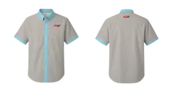 Custom short sleeve button down shirt adult youth unisex youth sizes - Short-sleeve-collared-shirts