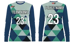 Custom abstract shapes adult youth unisex long sleeves soccer jerseys - Jersey