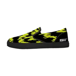 Custom slip on shoes black pounce - Slip-on-shoes