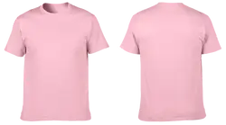 Custom cotton short sleeve shirts adult youth unisex fresh pink - Cotton-shirt