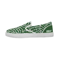 Custom slip on shoes white verdant - Slip-on-shoes