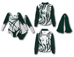 Custom long sleeve gymnastic uniform adult youth pink flames - Gymnastics-uniforms