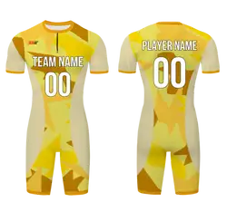 Custom water men speed suit golden splash - Men-water-speed-suits