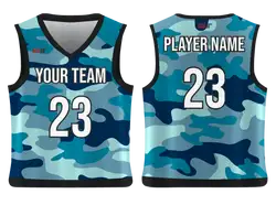 Custom water camo adult youth unisex basketball jersey - reversible uniform - Jersey